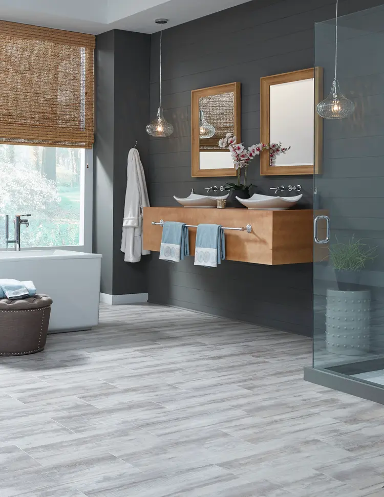 Mannington Adura Rigid Core Cape May Luxury Vinyl White Cap Room Scene